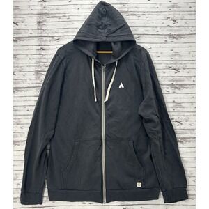 Marine Layer Afternoon Hoodie Men's XL Gray Full Zip Logo Lightweight